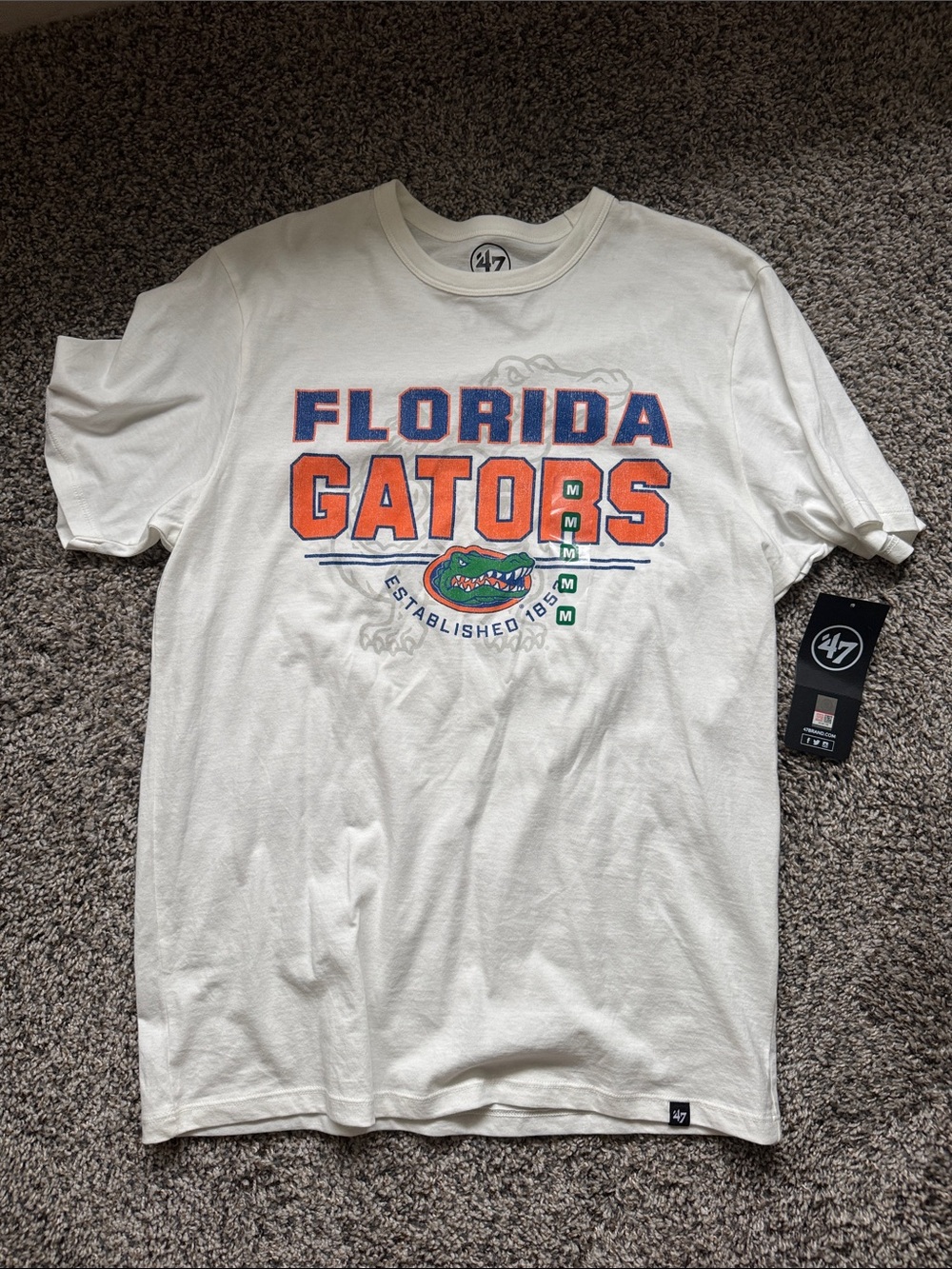 '47 Florida Gators White Tee with Orange & Blue Logo